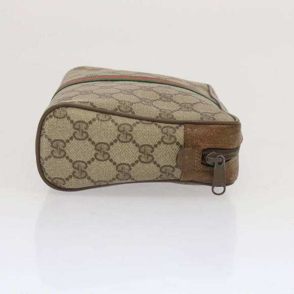 GUCCI GG Supreme Web Sherry Line Clutch Bag PVC Beige 89 01 012 Auth ac2794 - Picture 4 of 16